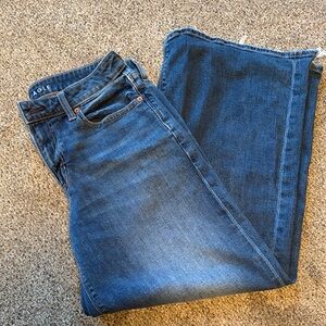 American Eagle Outfitters Women's Dark Blue Straight Leg Jeans